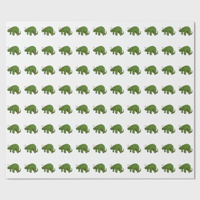 Regalo Papel de embalaje del Triceratops (Superficie plana)