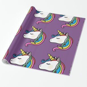 Regalo papel de embalaje del unicornio