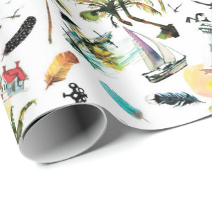 Regalo Papel de embalaje del verano del mar