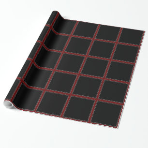 REGALO PAPEL DE EMBALAJE ELEGANTE DEL MODELO DE BLACK/RED