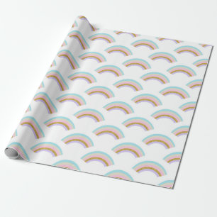 Regalo Papel de embalaje en colores pastel del arco iris