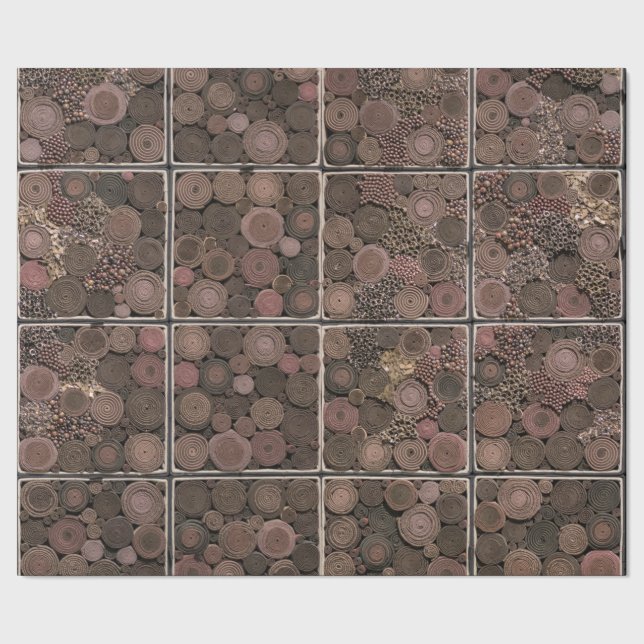 Regalo Papel de embalaje en espiral abstracto de la (Costura)