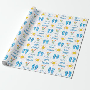 Regalo Papel de embalaje feliz del modelo del verano