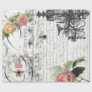 Regalo Papel de embalaje floral de la escritura de la
