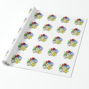Regalo Papel de embalaje floral de la estrella del este