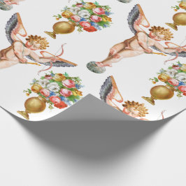 Regalo Papel de embalaje floral del Cupid