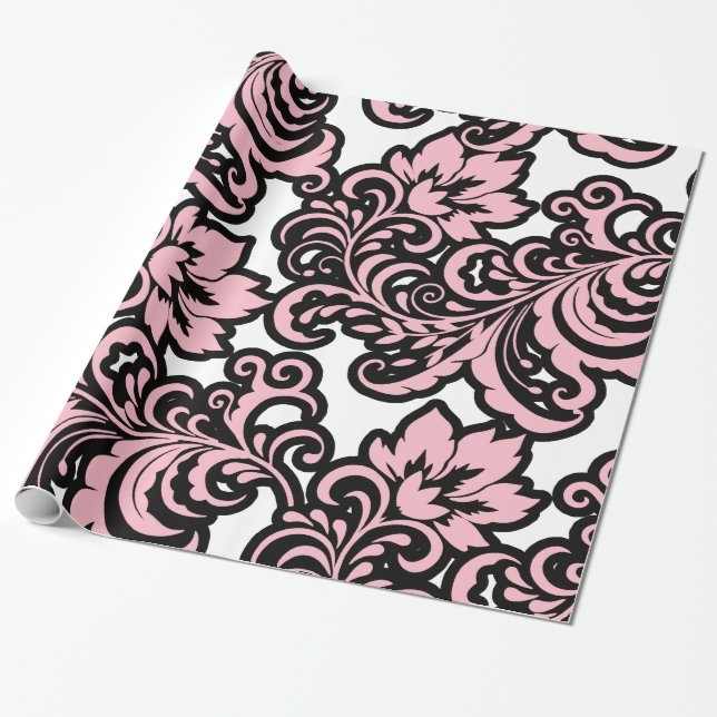 Regalo Papel de embalaje floral del modelo de Damak (Desenrollado)