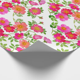 Regalo Papel de embalaje floral subió Briar salvaje