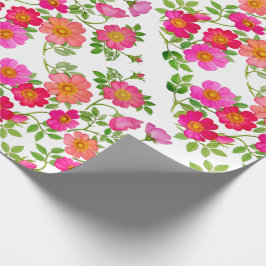 Regalo Papel de embalaje floral subió Briar salvaje