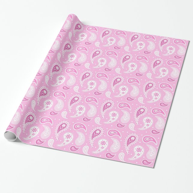 Regalo Papel de embalaje fucsia rosado del modelo de (Desenrollado)
