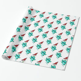 Regalo Papel de embalaje, gorra de Norwhal Santa