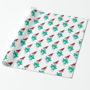 Regalo Papel de embalaje, gorra de Norwhal Santa