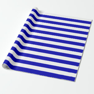 Regalo Papel de embalaje grande de las rayas del azul