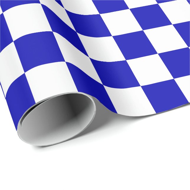 Regalo Papel de embalaje grande de los controles del azul (Esquina del rollo)