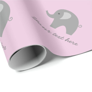 Regalo Papel de embalaje gris rosado lindo de la fiesta