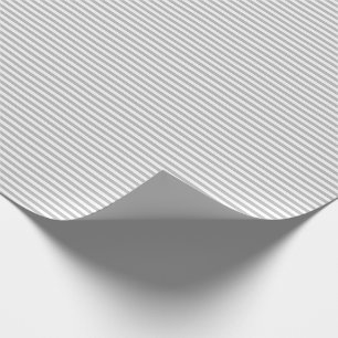 Regalo Papel de embalaje gris y blanco fino de las rayas