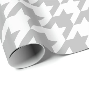Regalo Papel de embalaje gris y blanco grande de