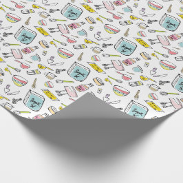 Regalo Papel de embalaje Handdrawn del modelo de la