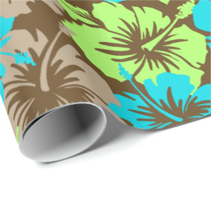 Regalo Papel de embalaje hawaiano floral del hibisco