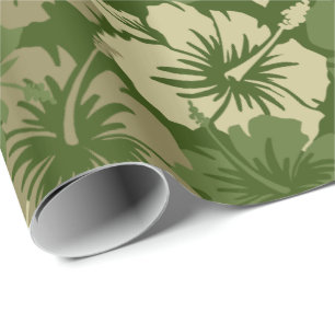 Regalo Papel de embalaje hawaiano floral del hibisco