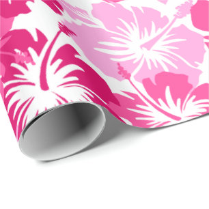 Regalo Papel de embalaje hawaiano floral del hibisco