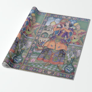 Regalo Papel de embalaje indio de la impresión de las