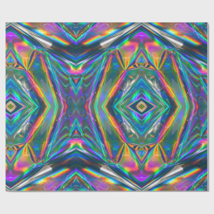 Regalo Papel de embalaje iridiscente del cromo