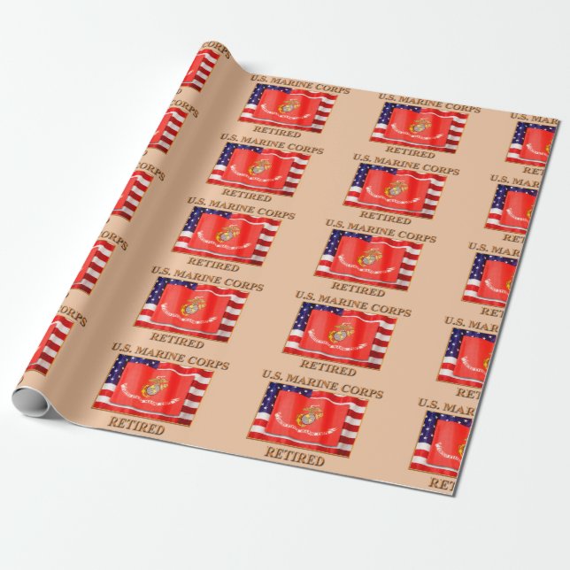 Regalo Papel de embalaje jubilado USMC (Desenrollado)