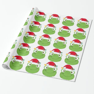 Regalo Papel de embalaje lindo de la rana del navidad