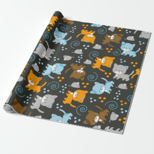 Regalo Papel de embalaje lindo de los gatos