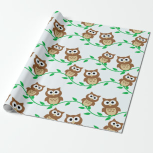 Regalo Papel de embalaje lindo del búho