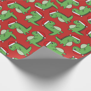 Regalo Papel de embalaje lindo del dinosaurio del navidad