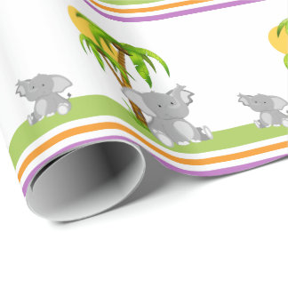Regalo Papel de embalaje lindo del elefante del bebé