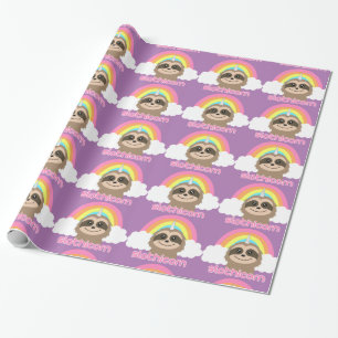 Regalo Papel de embalaje lindo del unicornio de la pereza