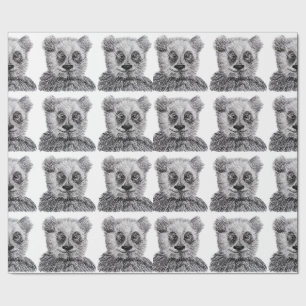 Regalo Papel de embalaje mate de dibujo de la panda, 30