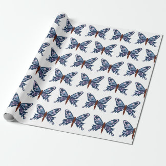 Regalo Papel de embalaje mate de la "mariposa azul"
