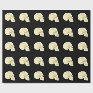 Regalo Papel de embalaje mate del cráneo beige, 30" x 6'