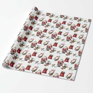 Regalo Papel de embalaje mate del navidad de Santa, 30" x