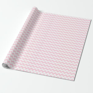 Regalo Papel de embalaje medio rosa claro y blanco de