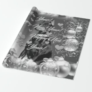 Regalo Papel de embalaje monocromático del tema del Año