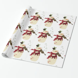 Regalo Papel de embalaje musical del navidad del día de