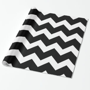 Regalo Papel de embalaje negro caliente de Chevron