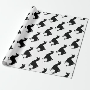 Regalo Papel de embalaje negro de la llama