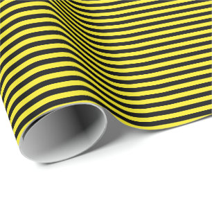 Regalo Papel de embalaje negro y amarillo fino de las