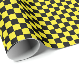 Regalo Papel de embalaje negro y amarillo medio de los