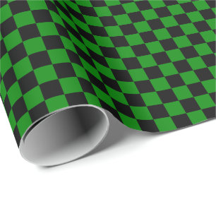 Regalo Papel de embalaje negro y verde medio de los