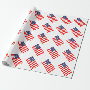 Regalo Papel de embalaje patriótico con la bandera