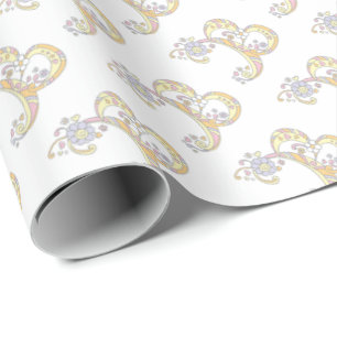 Regalo Papel de embalaje personalizado monograma de la