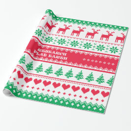 Regalo Papel de embalaje PLANO de regalos de Navidad de