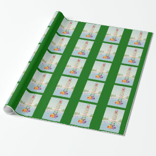 Regalo Papel de embalaje principal del navidad del motor